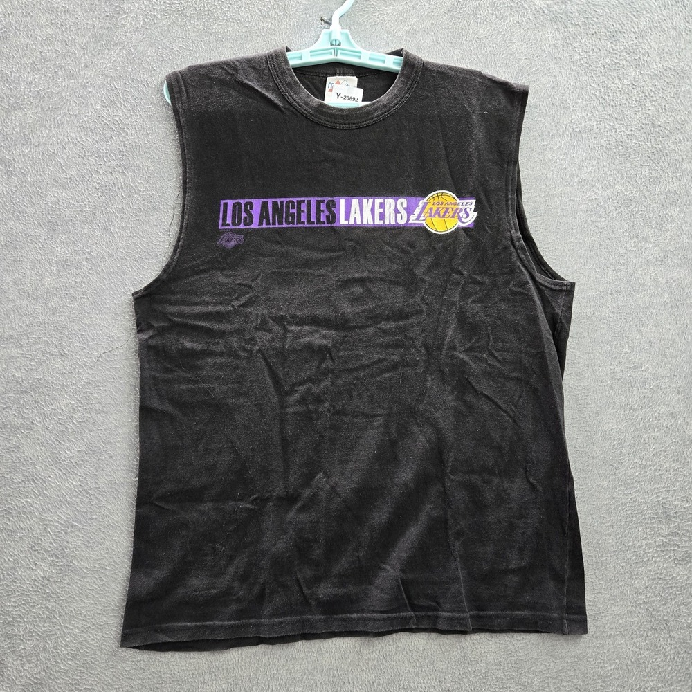 VINTAGE Los Angeles Lakers Men Tank Top M Majestic Team Logo 90s USA READ